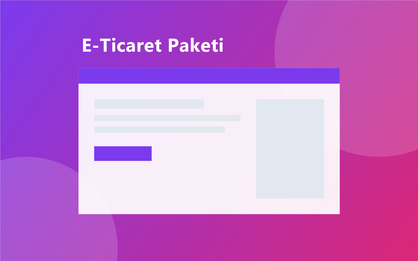 E-Ticaret Paketi